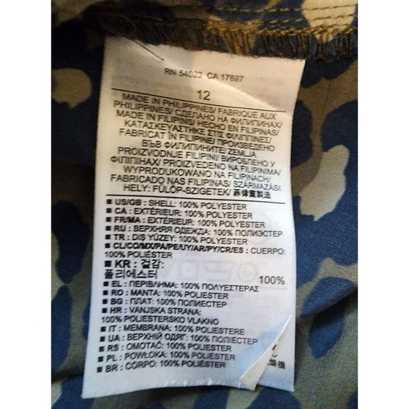 Banana Republic Animal Print Long Sleeve with Pockets Size 12 - Picture 6 of 10